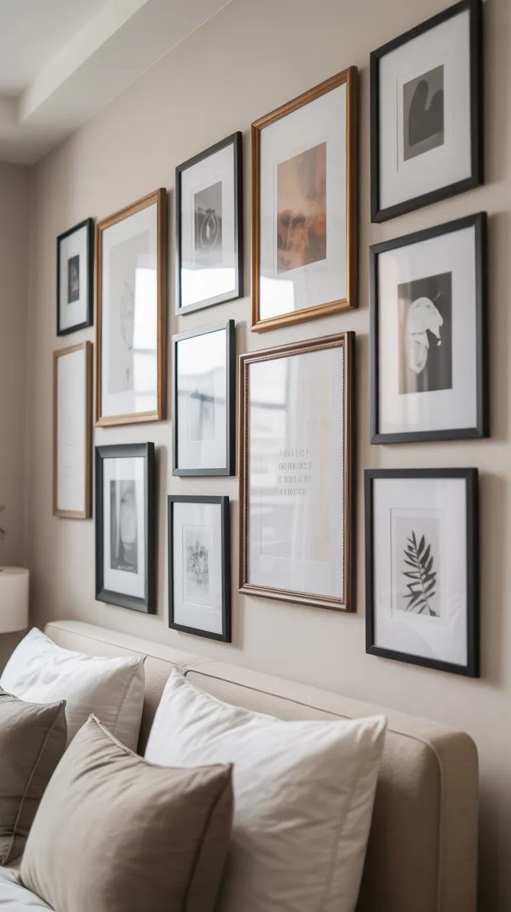 bedroom wall decor ideas with modern wall art, mirrors, shelves, wallpaper, and stylish bedroom design inspiration