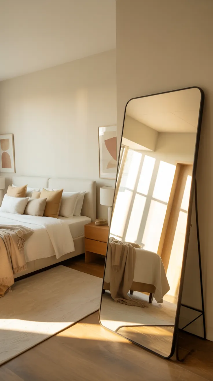 bedroom wall decor ideas with modern wall art, mirrors, shelves, wallpaper, and stylish bedroom design inspiration