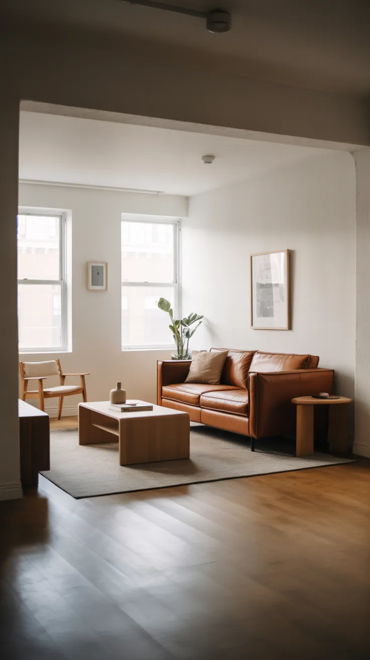 brown couch living room ideas with modern decor and cozy apartment design