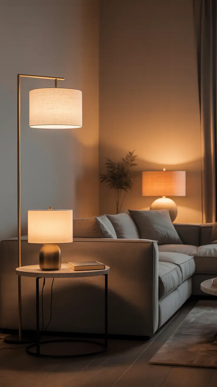 Modern living room decor ideas with neutral furniture, minimalist design, and clean contemporary styling.
