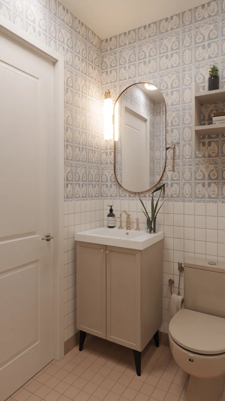 Half bathroom ideas featuring stylish space-saving decor and modern powder room design inspiration