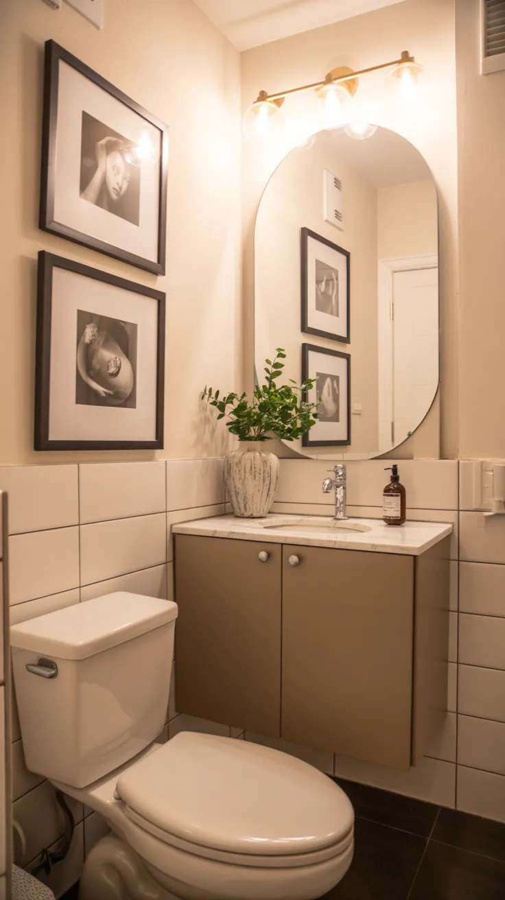 Half bathroom ideas featuring stylish space-saving decor and modern powder room design inspiration
