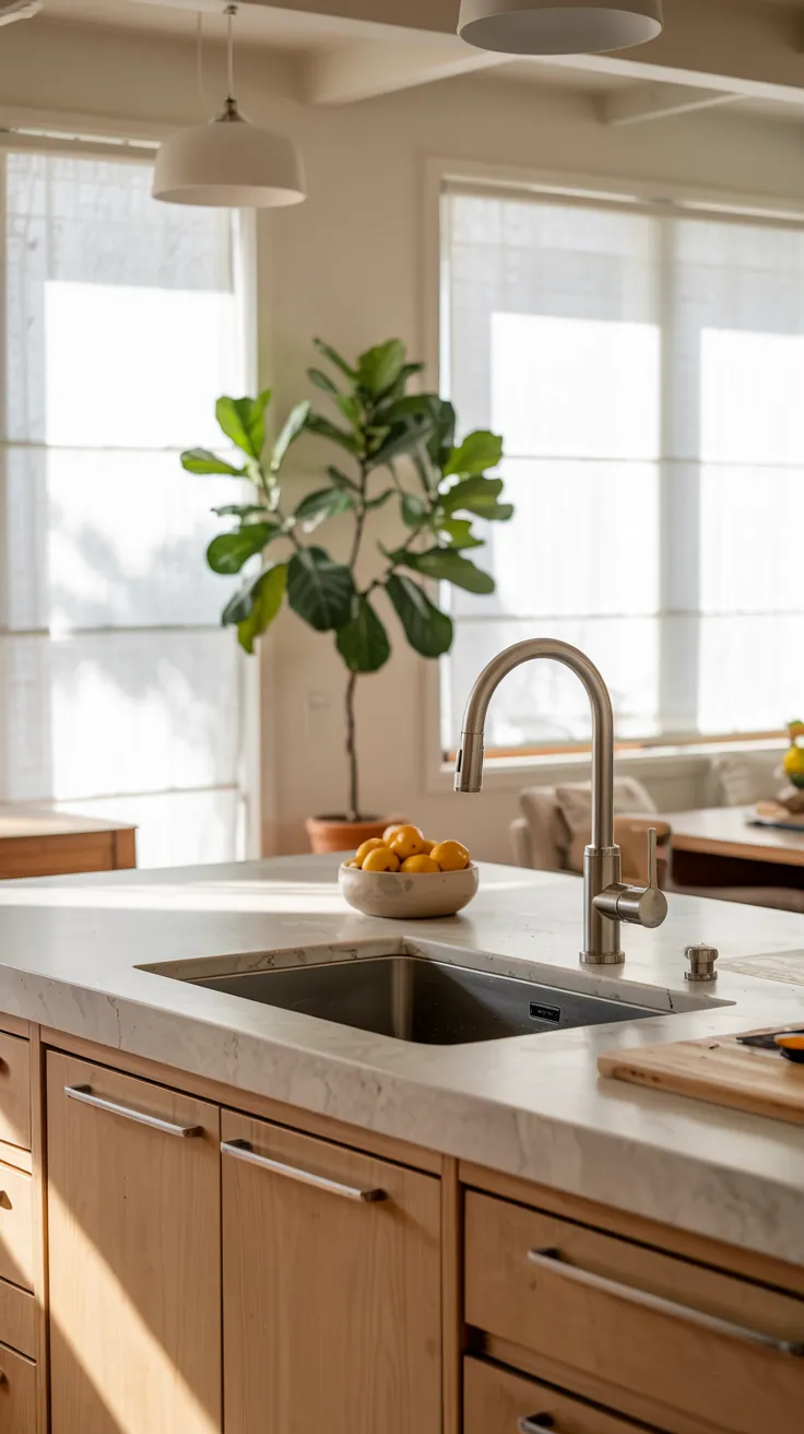 Modern kitchen featuring stylish colored cabinets showcasing contemporary kitchen cabinet color ideas with elegant interior design