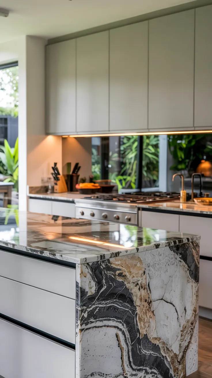 Modern kitchen showcasing stylish countertop ideas with functional, elegant, and contemporary interior design