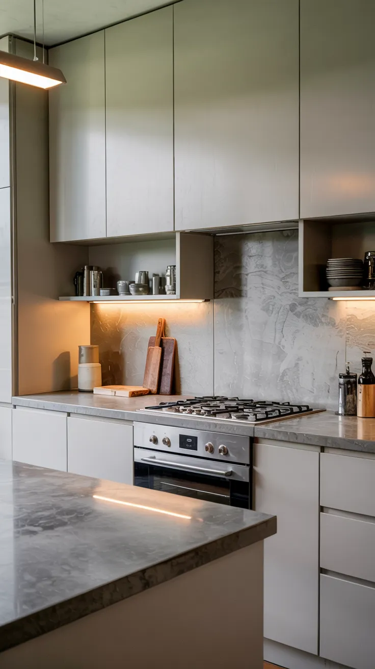 Modern kitchen showcasing stylish countertop ideas with functional, elegant, and contemporary interior design