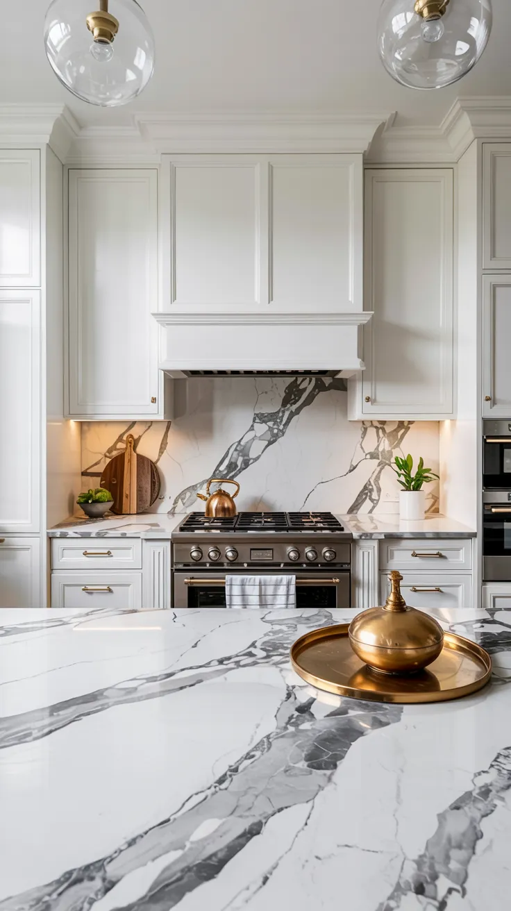 Modern kitchen showcasing stylish countertop ideas with functional, elegant, and contemporary interior design