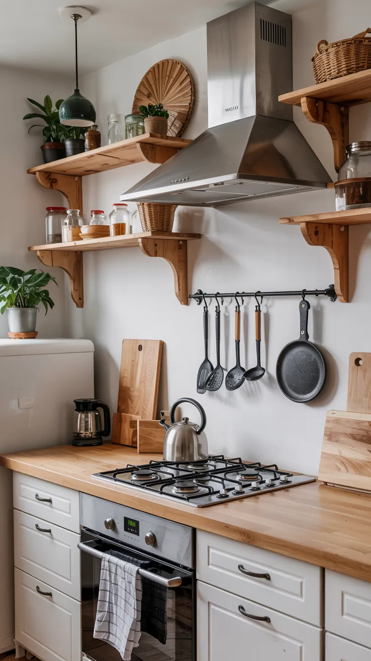Compact modern kitchen showcasing smart small kitchen ideas with space-saving layout and stylish organization