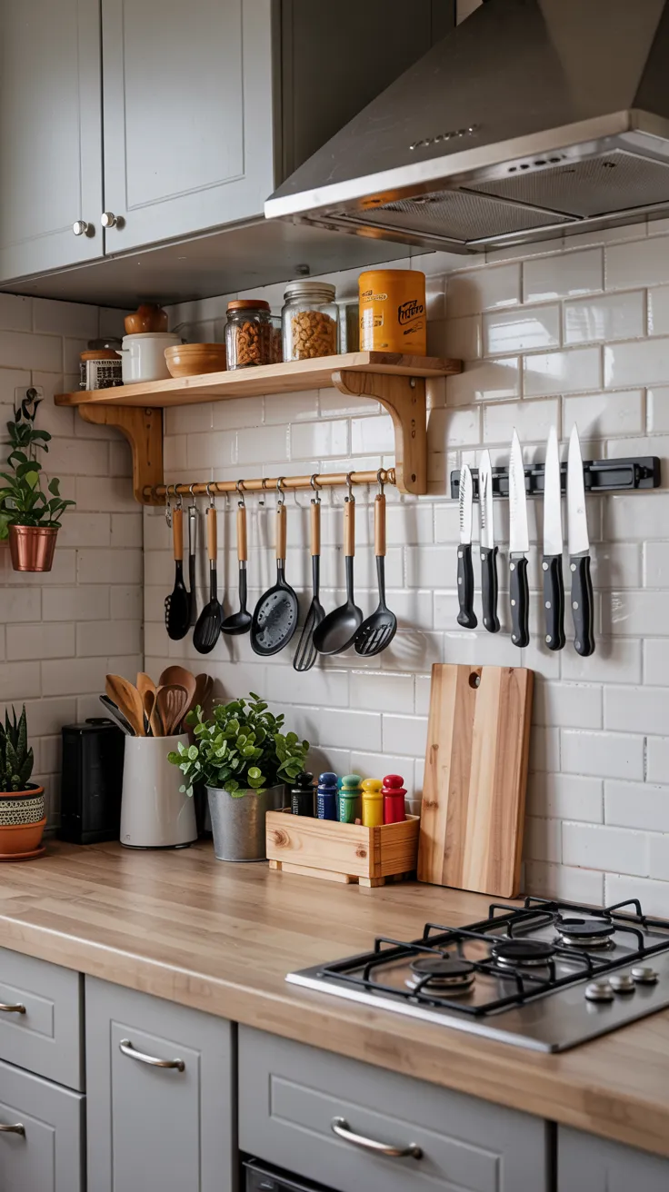 Compact modern kitchen showcasing smart small kitchen ideas with space-saving layout and stylish organization
