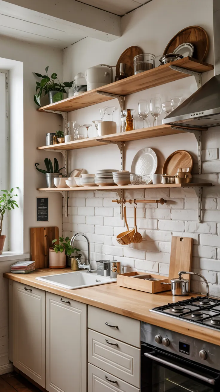 Compact modern kitchen showcasing smart small kitchen ideas with space-saving layout and stylish organization
