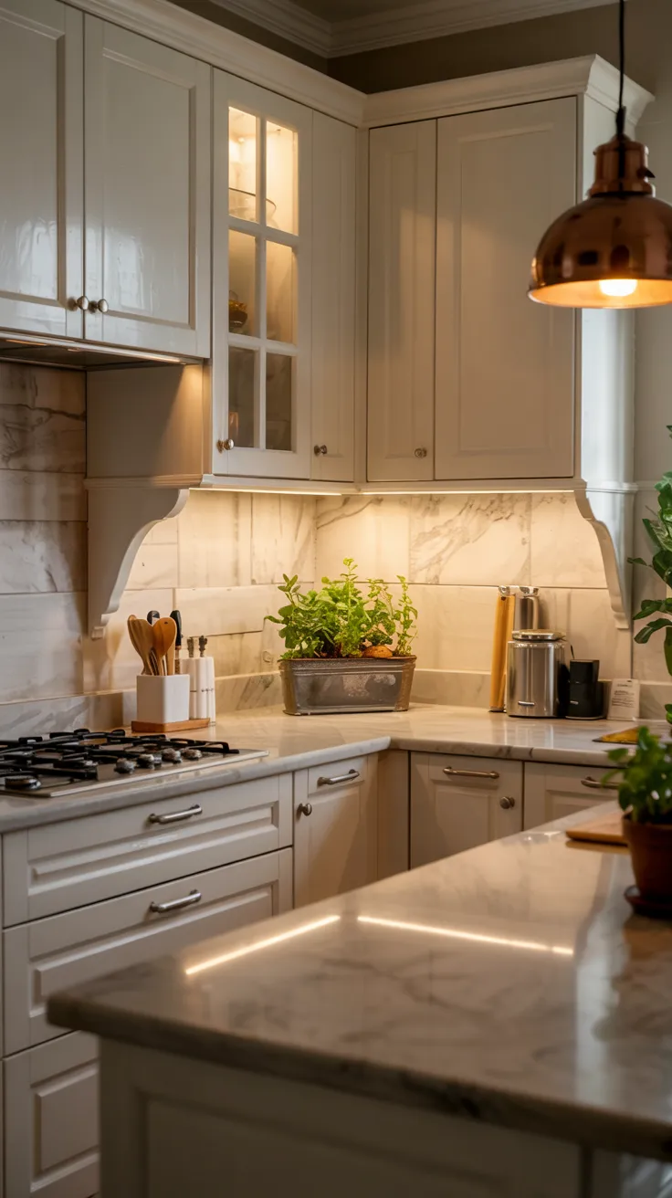 Compact modern kitchen showcasing smart small kitchen ideas with space-saving layout and stylish organization