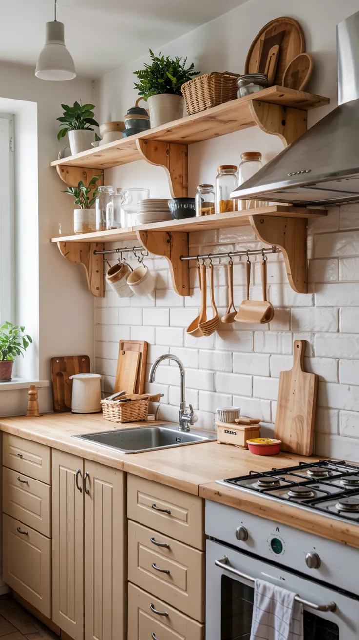 Compact modern kitchen showcasing smart small kitchen ideas with space-saving layout and stylish organization
