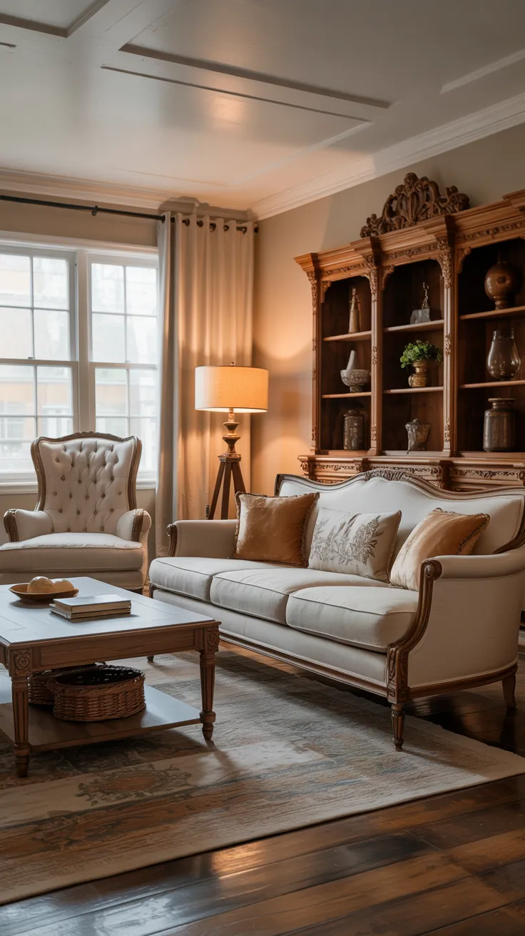 Traditional living room ideas featuring classic furniture, warm decor, and timeless elegant home interior design inspiration