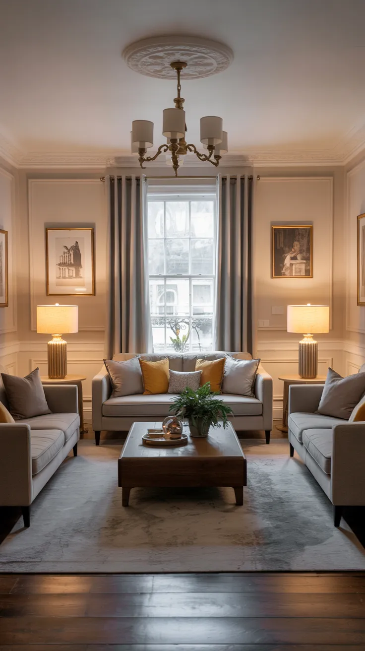 Traditional living room ideas featuring classic furniture, warm decor, and timeless elegant home interior design inspiration