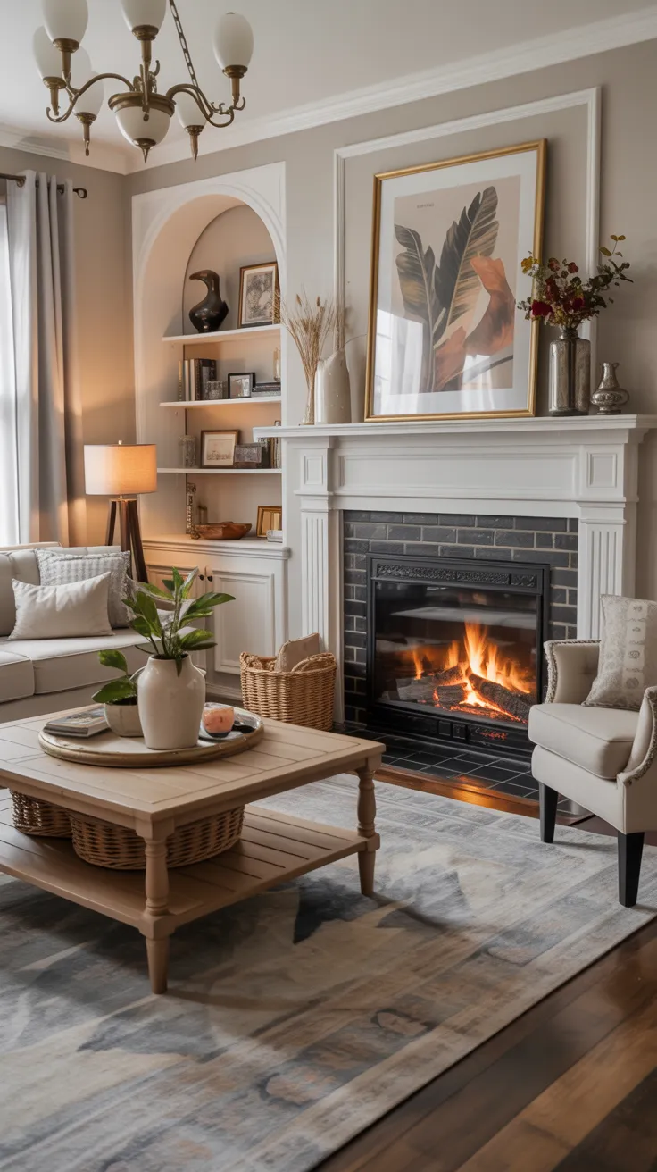 Traditional living room ideas featuring classic furniture, warm decor, and timeless elegant home interior design inspiration
