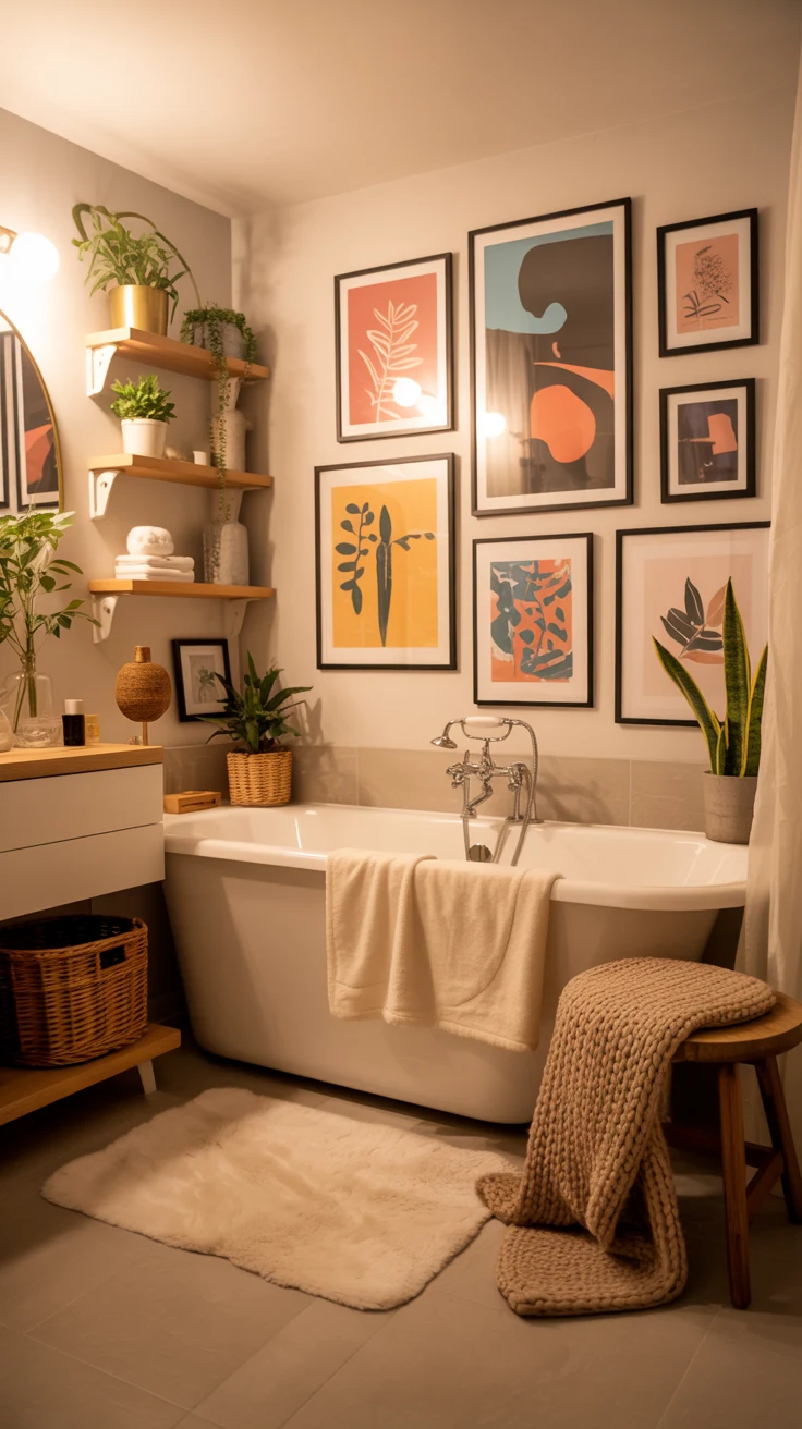 cozy stylish bathroom decor