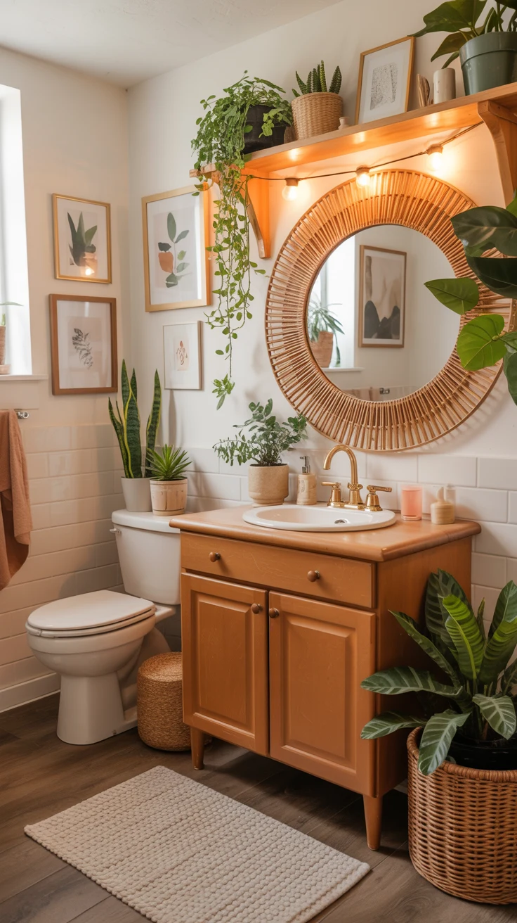 stylish modern bathroom remodel with vibrant colors