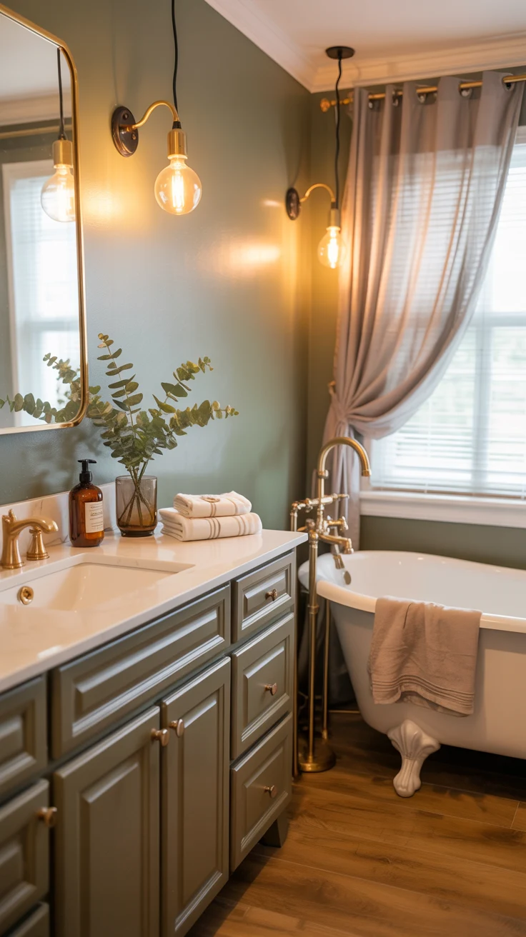 stylish modern bathroom remodel with vibrant colors