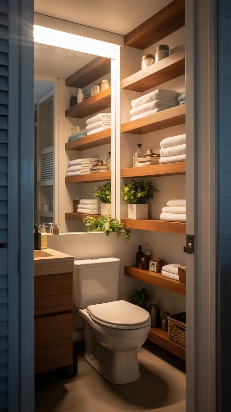 Bathroom storage ideas with space-saving design