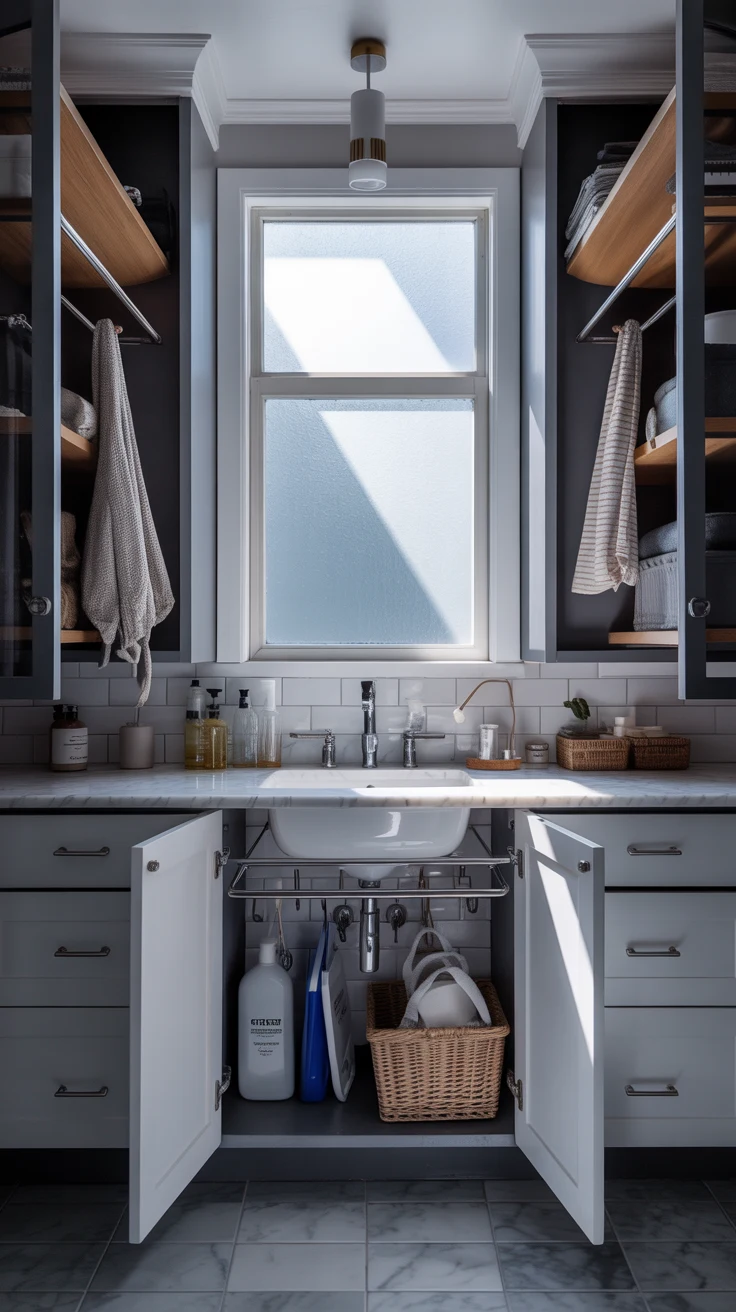 Bathroom storage ideas with space-saving design