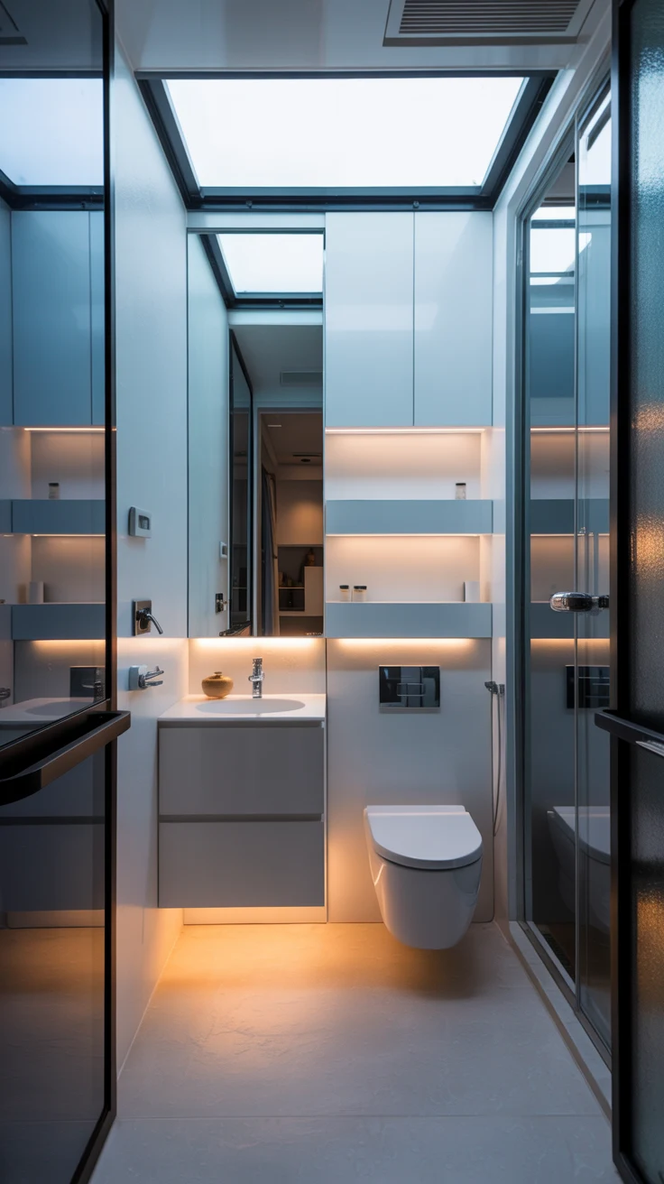 Bathroom storage ideas with space-saving design