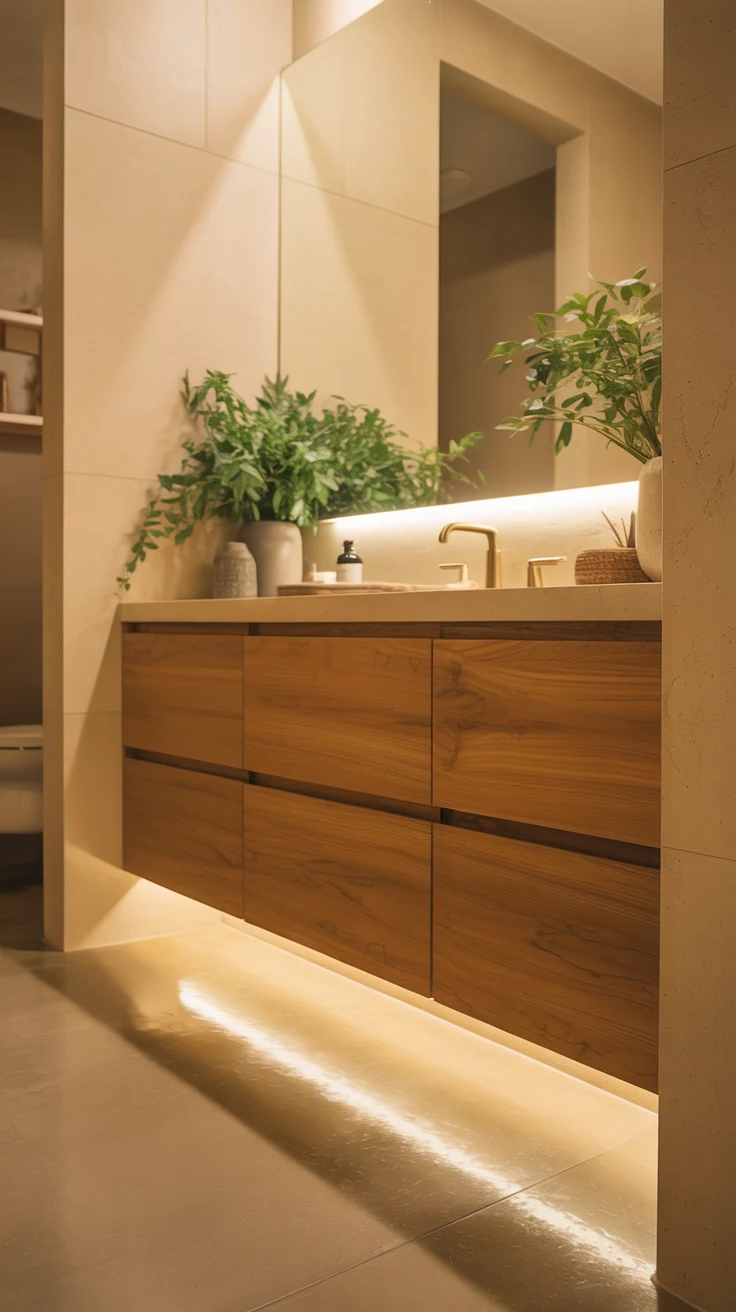 Modern bathroom vanity design with stylish layout
