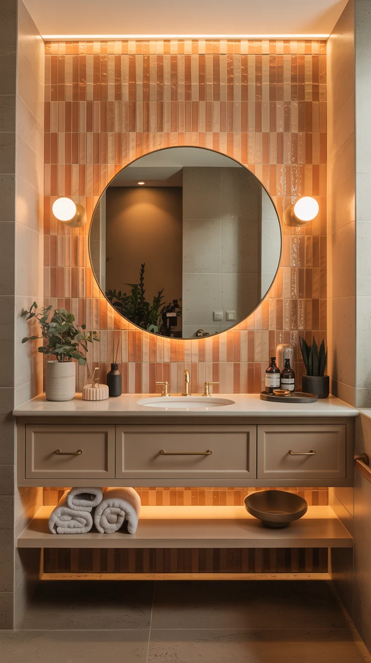 Modern bathroom vanity design with stylish layout