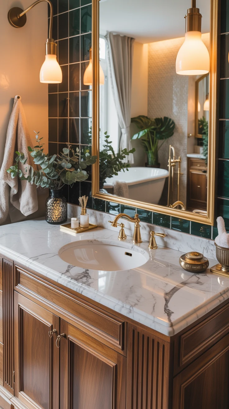 Modern bathroom vanity design with stylish layout