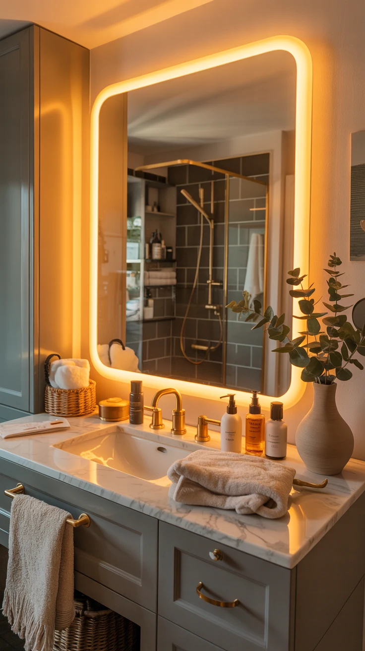 Modern bathroom vanity design with stylish layout