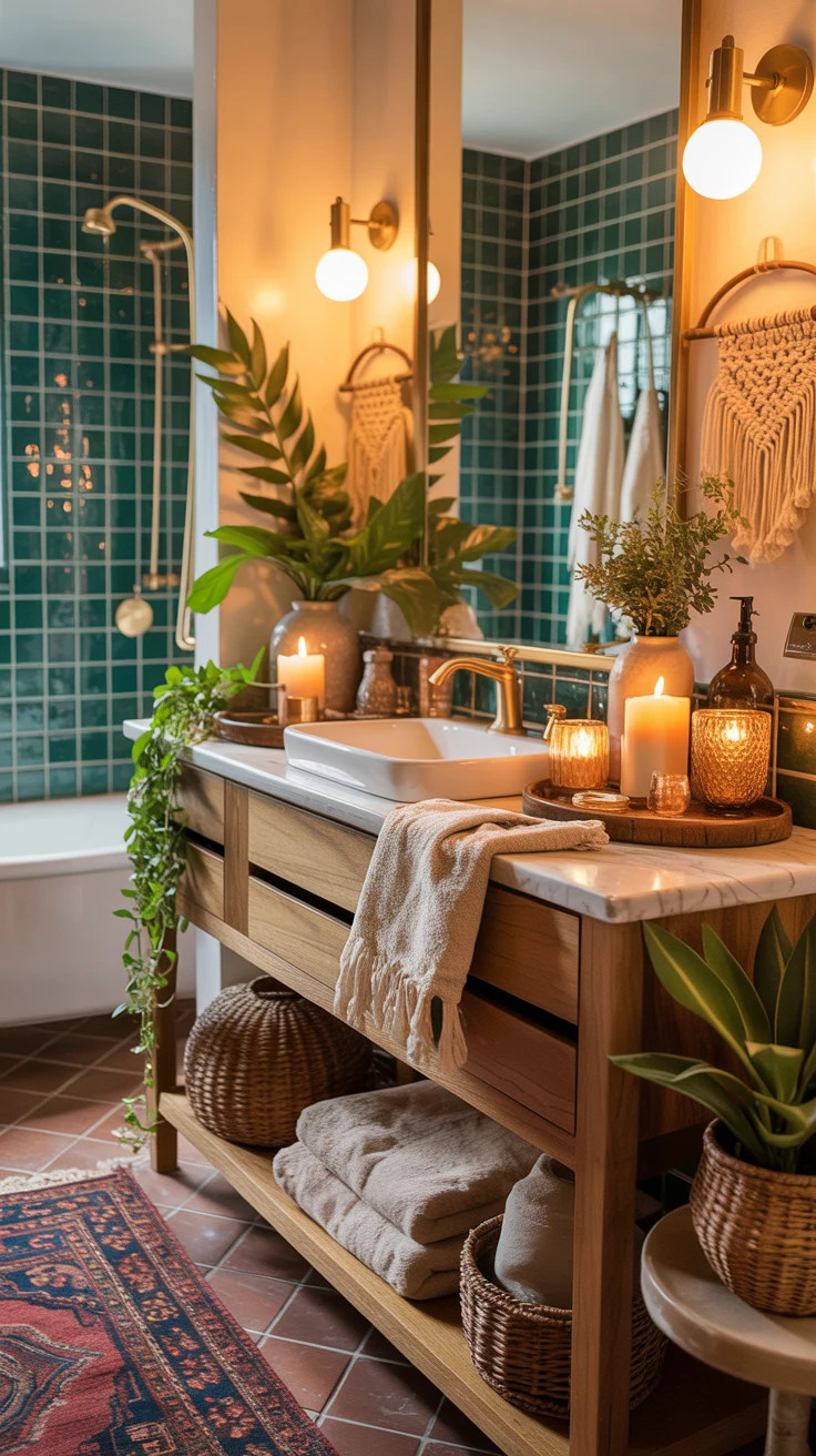 Modern bathroom vanity design with stylish layout