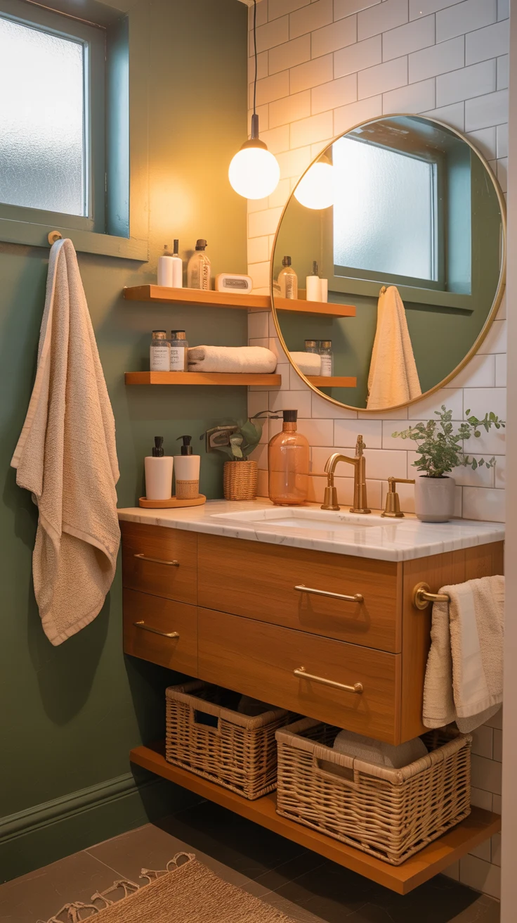 Modern bathroom vanity design with stylish layout