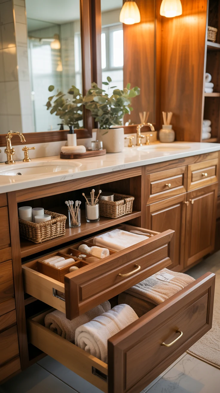 Modern bathroom vanity design with stylish layout