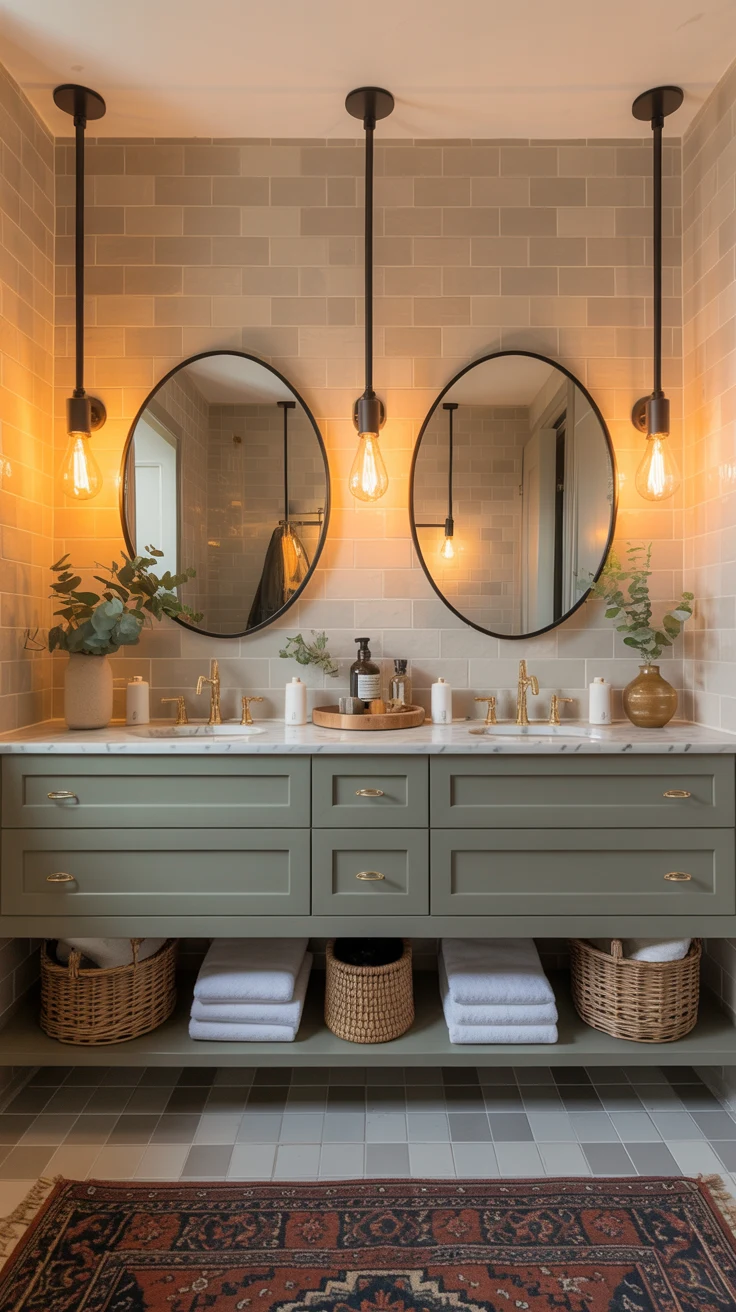 Modern bathroom vanity design with stylish layout