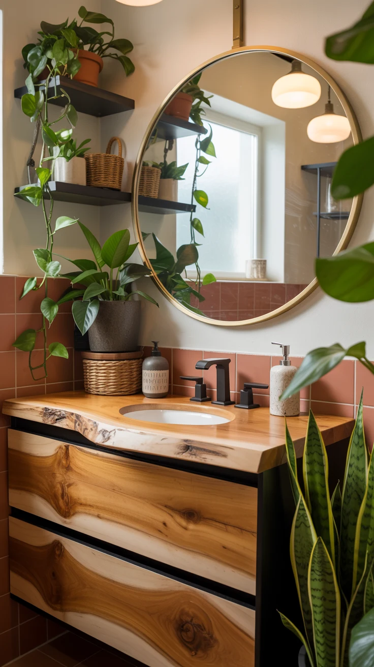 Modern bathroom vanity design with stylish layout