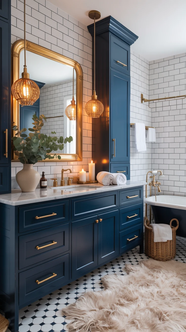 Modern bathroom vanity design with stylish layout