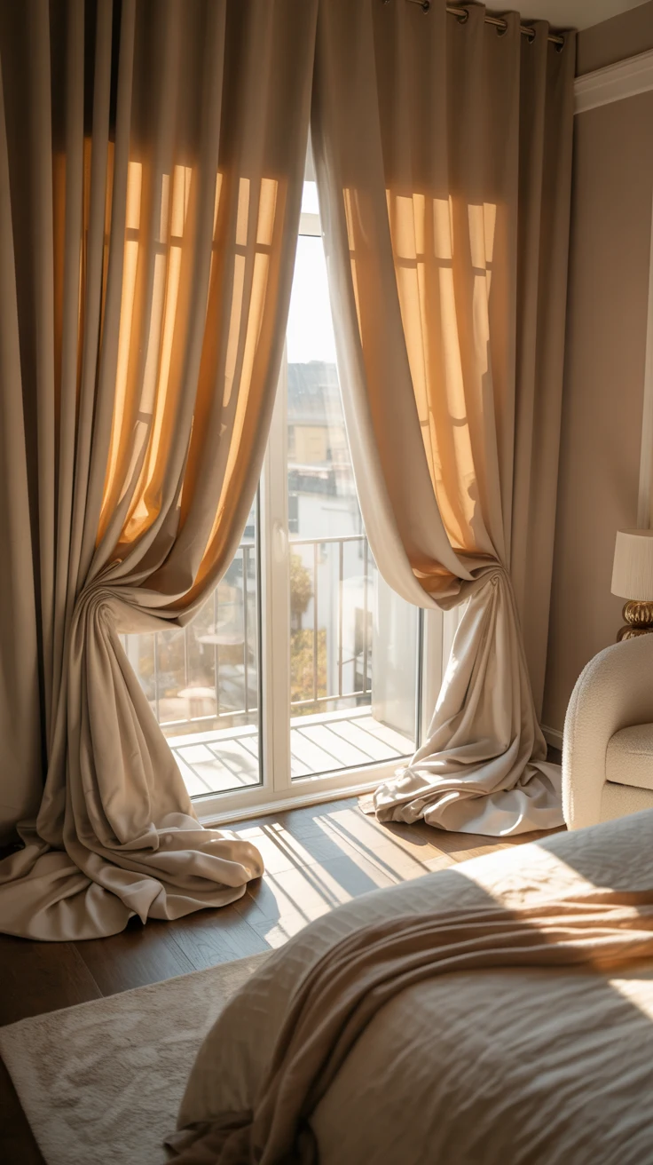 Bedroom curtain ideas with stylish and modern window design