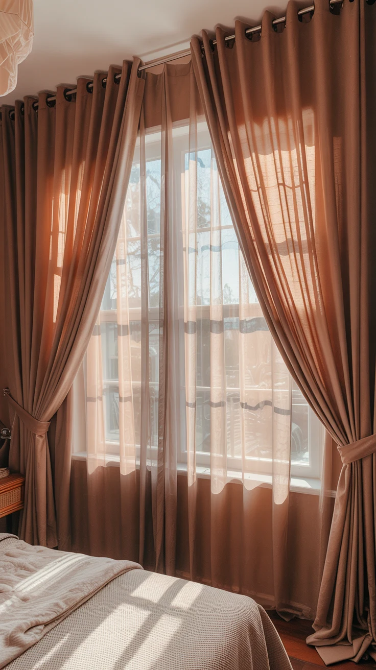 Bedroom curtain ideas with stylish and modern window design