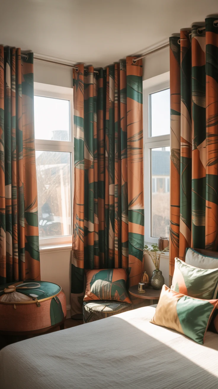Bedroom curtain ideas with stylish and modern window design