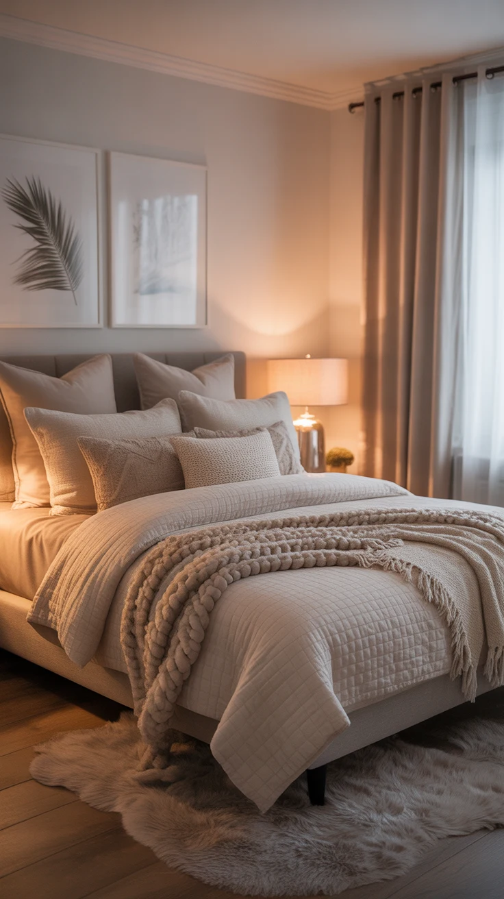 cozy bedroom decor warm lighting