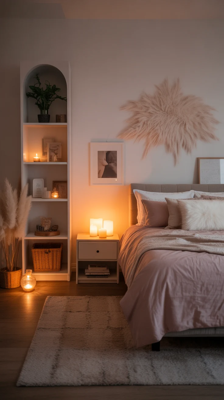 cozy bedroom decor warm lighting
