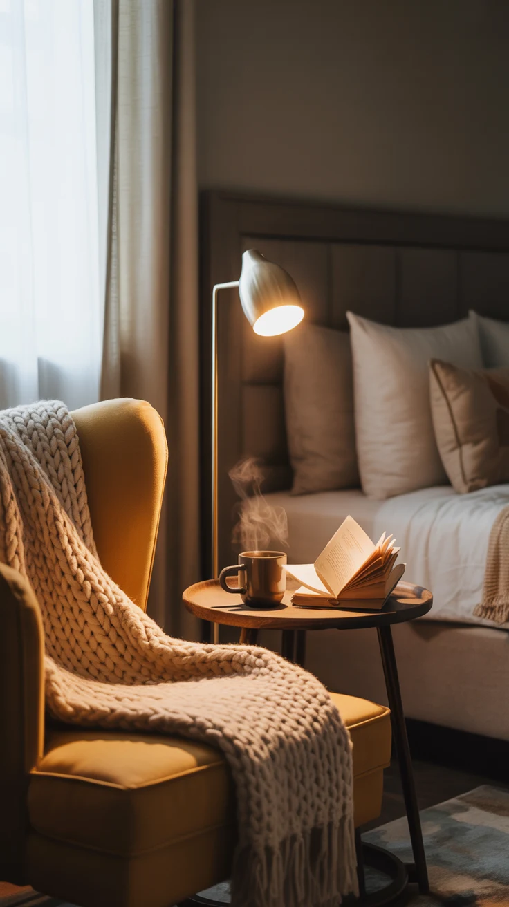 Cozy bedroom ideas with warm and relaxing decor
