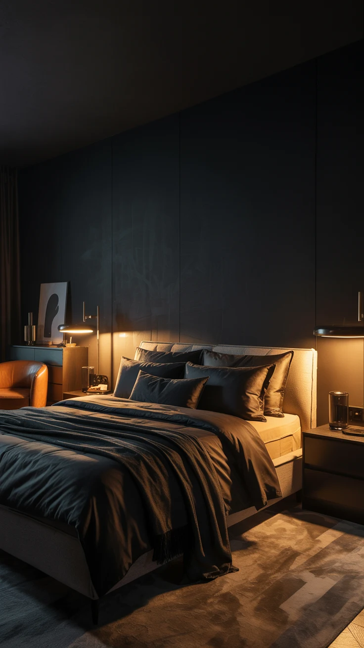 Masculine bedroom ideas with modern design 
