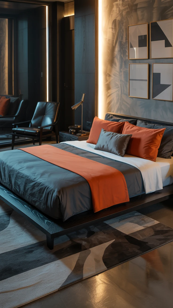 Masculine bedroom ideas with modern design 