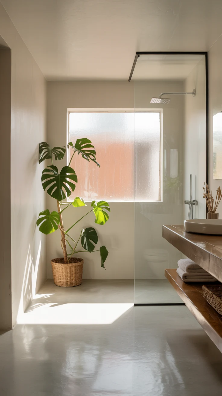 Minimalist bathroom design with modern clean aesthetic