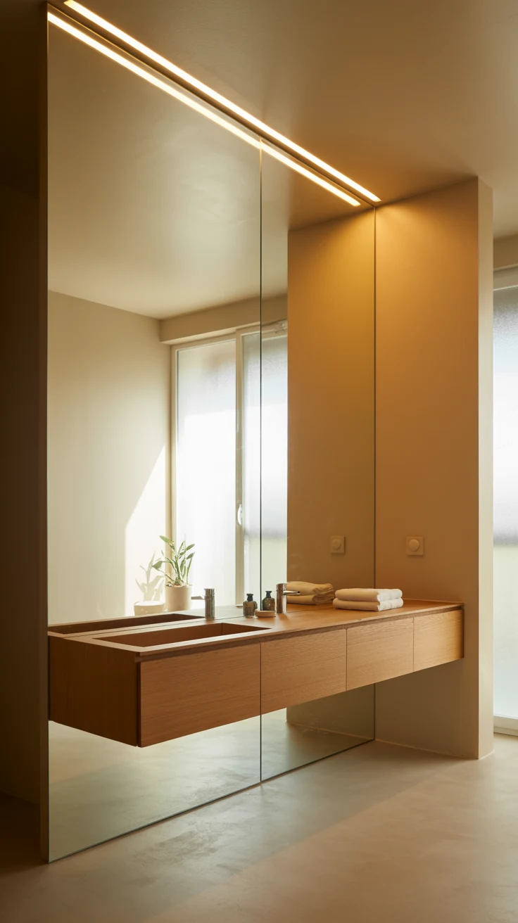 Minimalist bathroom design with modern clean aesthetic