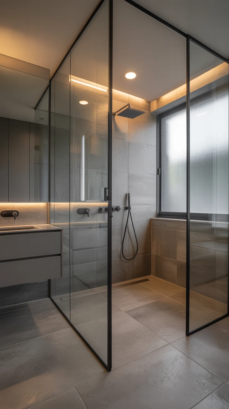 Minimalist bathroom design with modern clean aesthetic