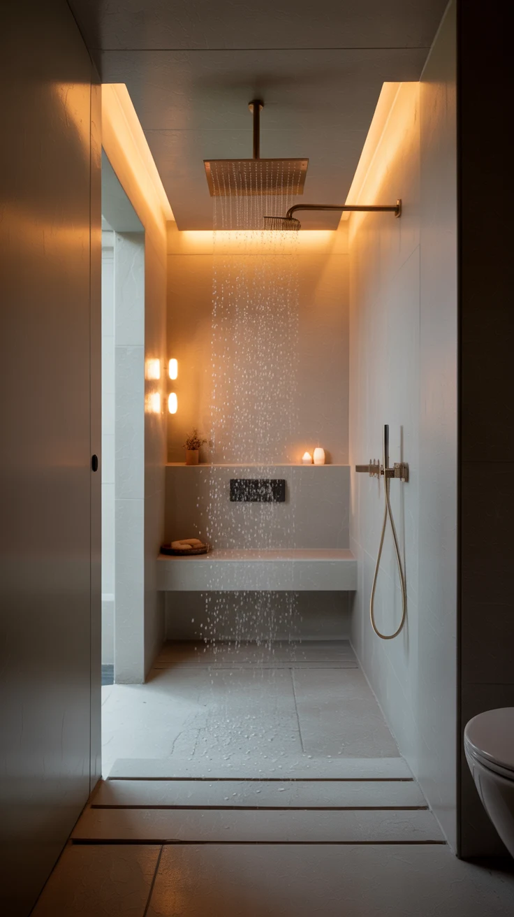 Minimalist bathroom design with modern clean aesthetic