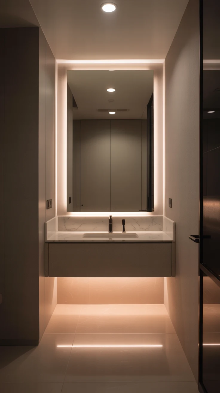 Minimalist bathroom design with modern clean aesthetic