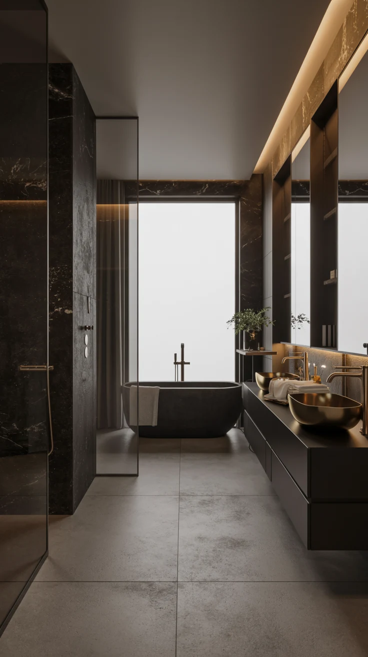 modern luxury bathroom design with stylish decor 