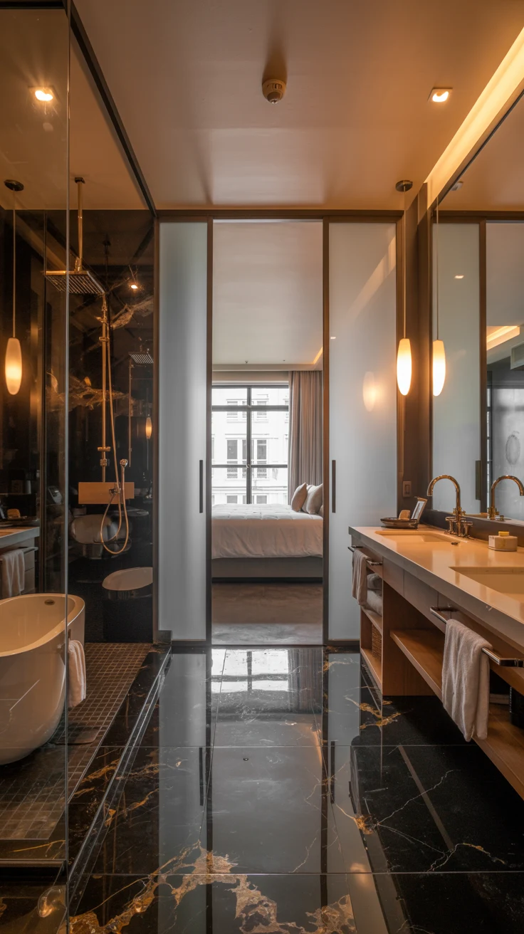 modern luxury bathroom design with stylish decor