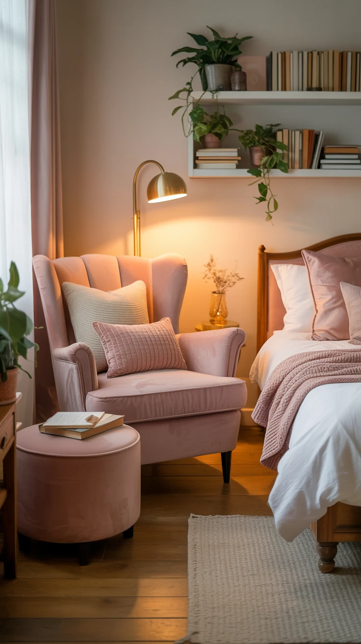 Cozy pink bedroom inspiration